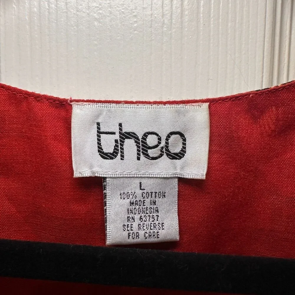 Theo Womens Size L Vintage Beaded Vest Boho‎ Artsy Statement Festival Goth 90s